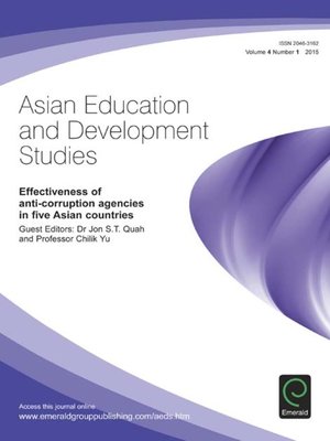 cover image of Asian Education and Development Studies, Volume 4, Issue 1